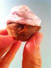 Mini cupcake med pink frosting